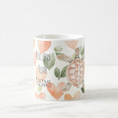 Peach Hearts Dreams Sea Turtle Kaffeetasse (Mittel)