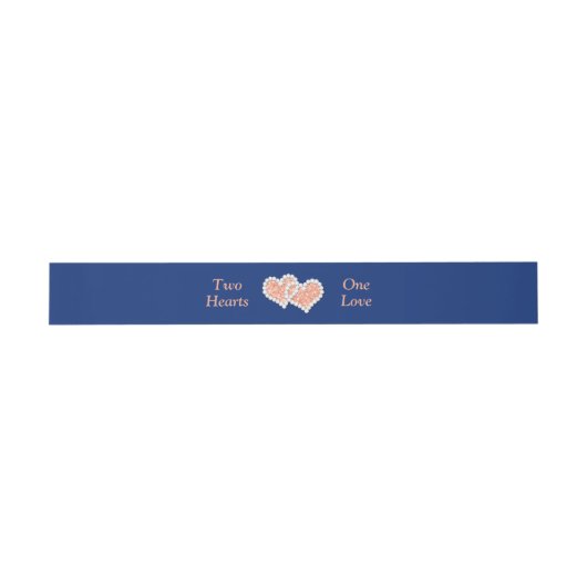 Peach Hearts Wedding Invitation Bly Band 2 (Flach)