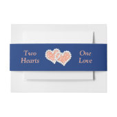 Peach Hearts Wedding Invitation Bly Band 2 (Vorderseite Beispiel)