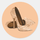 Peach High Heel Shoel Sticker (Vorderseite)