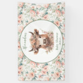 Peach Highland Cow Banner (Vertikal)