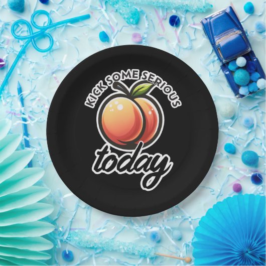 Peach Hintern Kick einige ernste Hintern heute mot Pappteller (Party)