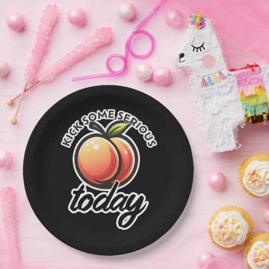Peach Hintern Kick einige ernste Hintern heute mot Pappteller (Party)