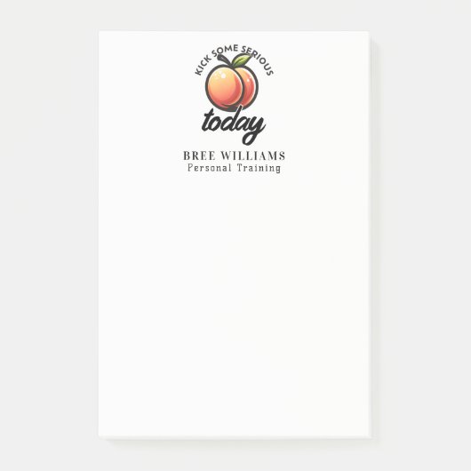 Peach Hintern Kick einige ernste Hintern heute mot Post-it Klebezettel (Vorderseite)