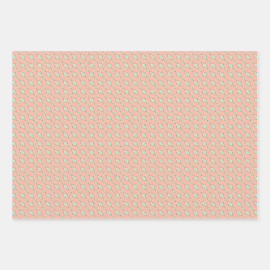 Peach Hochwertiges Wrapping Paper Flat Sheet Set Geschenkpapier Set (Vorderseite 3)