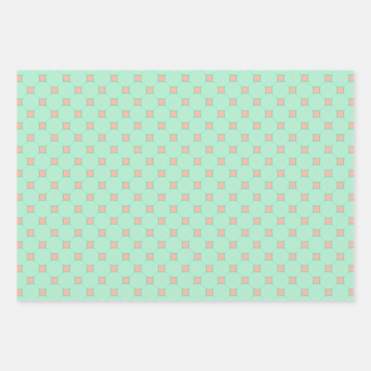 Peach Hochwertiges Wrapping Paper Flat Sheet Set Geschenkpapier Set (Vorderseite 2)