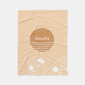 Peach Horizons | Personalisiert Name Baby Blanket Fleecedecke (Vorderseite)