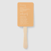 Peach ID1023 - Hochzeitsprogramm für sonnige Wildb Fächer (Rückseite)