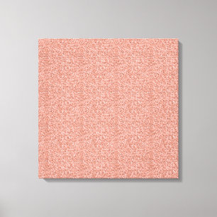 Peach Imitats Glitzer Leinwanddruck