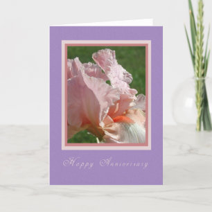Peach Iris Jubiläumskarte Einladung