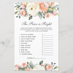 Peach Ivory Blumendusche Der Preis ist das richtig