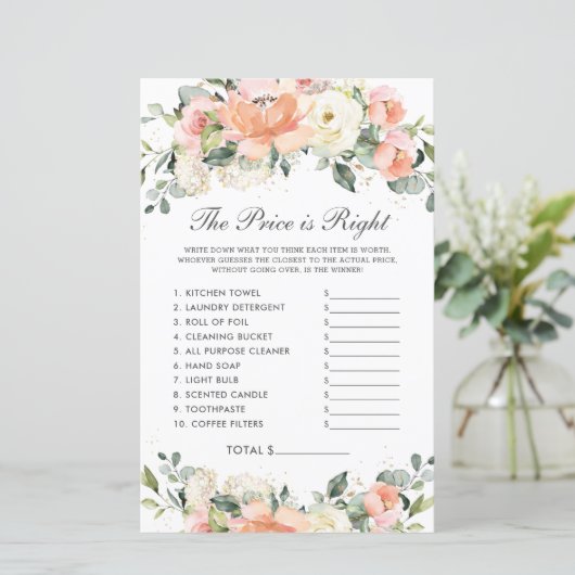 Peach Ivory Blumendusche Preis ist das richtige Sp (Stehend Vorderseite)