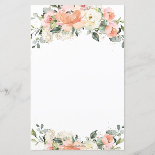 Peach Ivory Blumendusche Preis ist das richtige Sp (Rückseite)