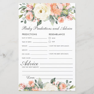 Peach Ivory Floral Baby Vorhersagen und Ratschläge