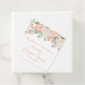 Peach Ivory Floral Brautparty Geschenkanhänger (Beispiel)