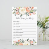 Peach Ivory Floral Well Wish for Baby Showroom (Stehend Vorderseite)