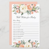 Peach Ivory Floral Well Wish for Baby Showroom (Vorne/Hinten)