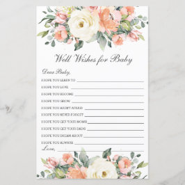 Peach Ivory Floral Well Wish for Baby Showroom
