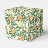 Peach Ivory Hochzeit Vintage Rose Geschenkschachtel (Rückseite)