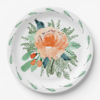 Peach Jade Hochzeit mit Aquamariner Wasserfarbe