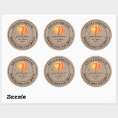 Peach Jam Kraft Paper Canning Jar Labels Runder Aufkleber (Blatt)