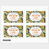 Peach Jam Label Rechteckiger Aufkleber (Blatt)