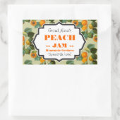 Peach Jam Label Rechteckiger Aufkleber (Tasche)