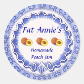 Peach Jam Label Runder Aufkleber (Vorderseite)