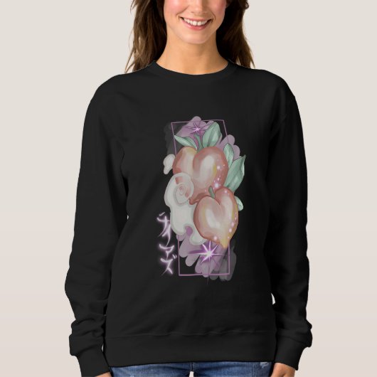 Peach Japanese tattoo design Sweatshirt (Vorderseite)