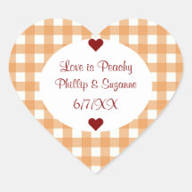 Peach Jelly Gastgeschenk Hochzeit Jar Sticker Labe