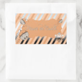 Peach Jingle Bells Strip Rectangle Sticker (Tasche)