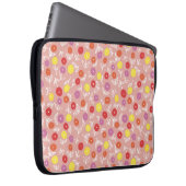 Peach Kids Floral Laptopschutzhülle (Vorne Rechts)