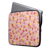 Peach Kids Floral Laptopschutzhülle (Vorderseite Links)