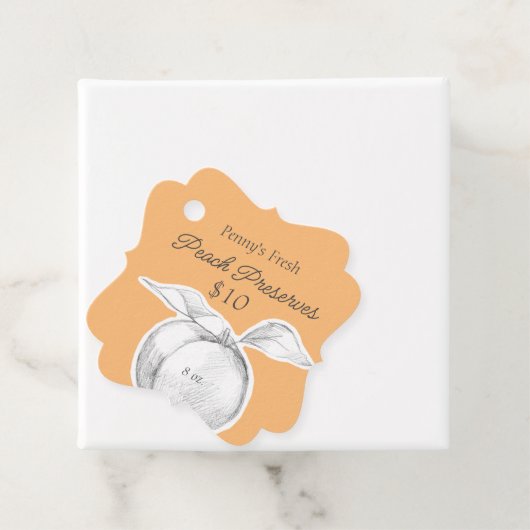 Peach Kitchen Cooking Canning Jar Price Geschenkanhänger (Beispiel)