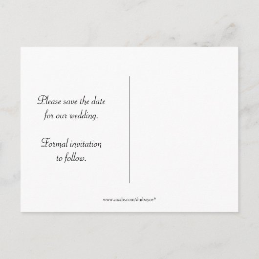 Peach Lace und Damask Save the Date Ankündigungspostkarte (Rückseite)