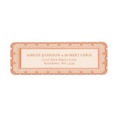 Peach Lace Wedding Invitation Return Address (Vorne)