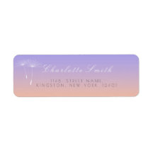 Peach Lavanda Gray Ombre Dandelion Address