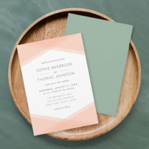 Peach Layered Geometric & Light Sage Wedding