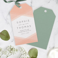 Peach Layered Geometric & Light Sage Wedding
