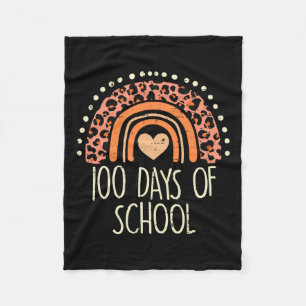 Peach Leopard Rainbow 100 Days School Niedlich 100 Fleecedecke