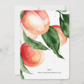 Peach-Liebe-Hochzeit Einladung (Rückseite)