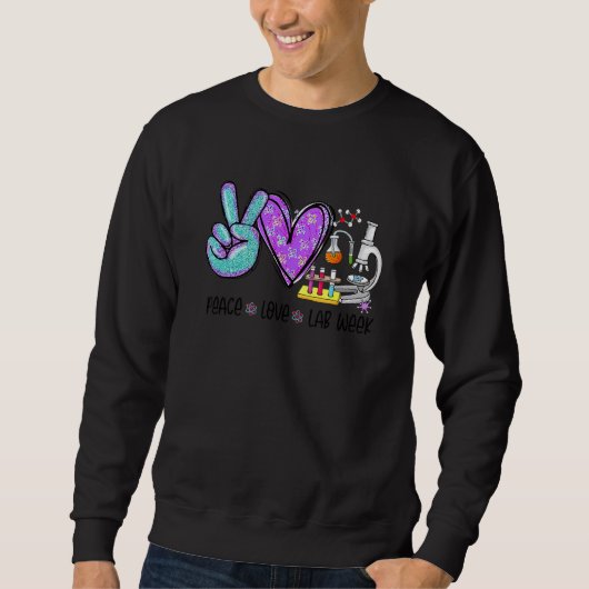 Peach Liebe Labrador Woche 2022 Laboratory Tech Te Sweatshirt (Vorderseite)