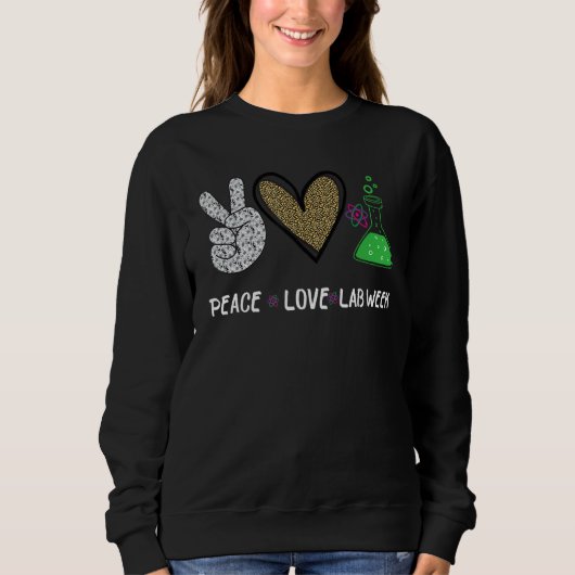 Peach Liebe Labrador Woche 2022 Laboratory Tech Te Sweatshirt (Vorderseite)