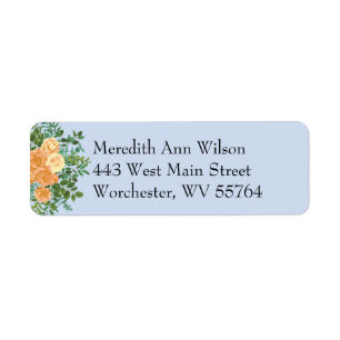 Peach Light Blue Wedding Rose Blues