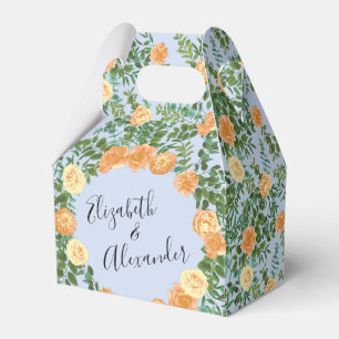 Peach Light Blue Wedding Rose Blues Geschenkschachtel