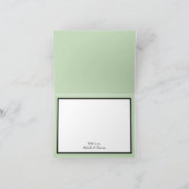 Peach & Light Green Peony Rose Hochzeit Vielen Dan Dankeskarte (Innenseite)