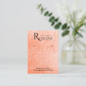 Peach Light Orange Aquarellschmuck Visitenkarte (Stehend Vorderseite)