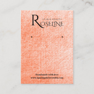 Peach Light Orange Aquarellschmuck Visitenkarte