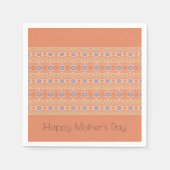 Peach Lila und Beige Serviette (Vorderseite)