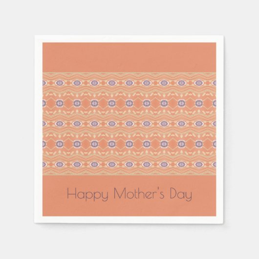 Peach Lila und Beige Serviette (Vorderseite)